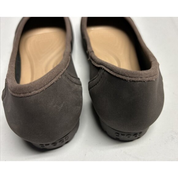 Crocs Color Lite Ballet Flats Womens Size 8 Espresso Brown Slip On - Picture 8 of 10